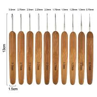 Ganchos De Crochet Largos De Madera De Bambú Para Manualidades Pequeños Y Herramientas De Tejido DIY Accesorios De Costura - details 1
