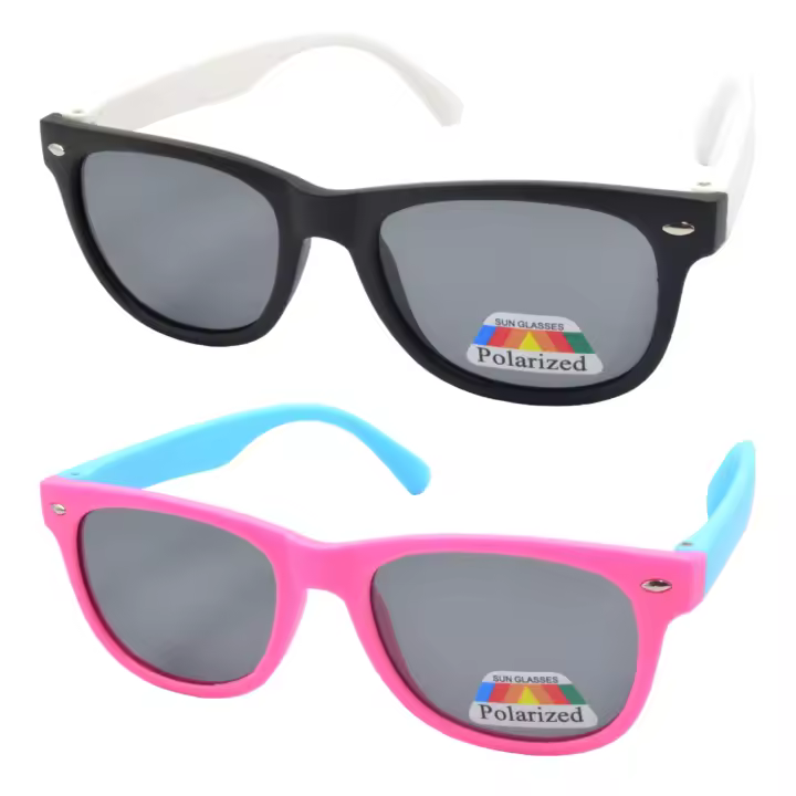 Kids 2 Pares Gafas de Sol Niño Flexible TR90 Polarizadas, Protección Total UV400, Ultraligero. Hit Eyewear - 1
