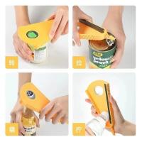 Abrebotellas Multifuncional Antideslizante 4 En 1 Para Manos Débiles Niños Herramienta De Aperturador De Botellas Y Tarrinas De Aleación De Aluminio - details 5