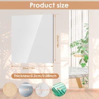 Juego De 4/8 Piezas De Espejos Acrílicos Adhesivos Self Adhesive 2mm Espesos Flexibles Y No Rompibles Paredes De Espejos Cuadradas - details 5