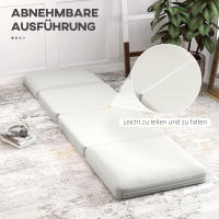 Sofá Cama plegable 3 en 1, Sofá Cama tapizado, Capacidad de carga hasta 240 kg, Dormitorio, Salón, Crema - details 3