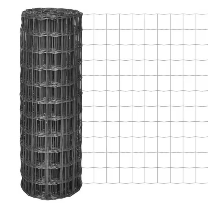 vidaXL Euro Valla de acero gris 25x1,2 m - 1