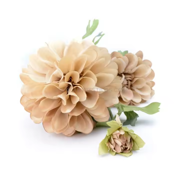 Dalia de Tela Caterina - Flores Artificiales - Varios Colores - 67cm Longitud - 1
