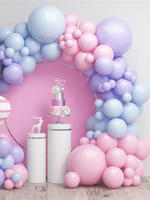 Kit De Globos De Látex Azul Morado Rosa 115pcs Tamaños Diferentes Para Cumpleaños Bodas Revelación De Género Decoración De Fiesta - details 4