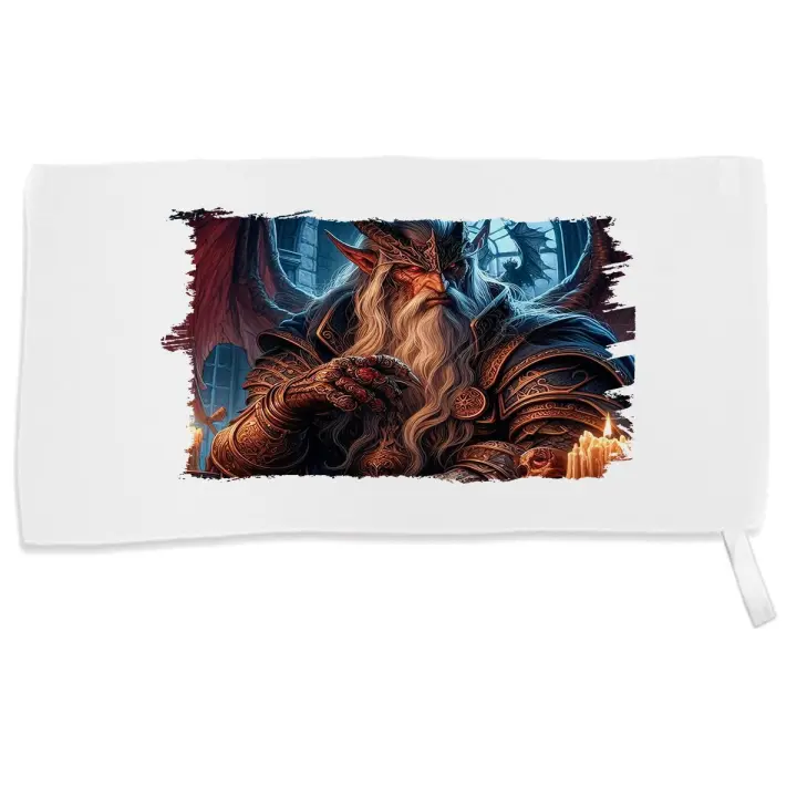 MERCHANDMANIA TOALLA PEQUEÑA ABSORBENTE mago dragon mundo fantasia serie pelicula videojuego suave personalizada con cinta elastica - 1