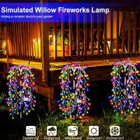 Luces De Árbol De Sauce Solar Para Exterior Con 200 LED 8 Modos De Iluminación IP65 Impermeables Para Jardín Terraza Camino Decoración Navideña - details 5