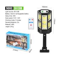Lámpara Solar LED Potente Con Sensor De Movimiento Impermeable Luz De Jardín Solar Moderna Para Calle Y Paseo Exterior - details 13