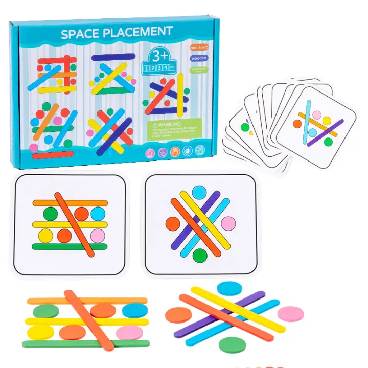 Juego Educativo Montessori De Madera Para Niños Creativo Con Palos Y Anillos Juego De Lógica Para El Desarrollo Infantil Temprano Para Niños Mayores De 3 Años - 1