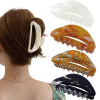 Juego De 1 Pieza De Pinzas Para El Cabello Elegantes Para Mujer Tamaño Grande Moda Gruesa Pinza De Tiburón Para Cabello Grueso - details 0