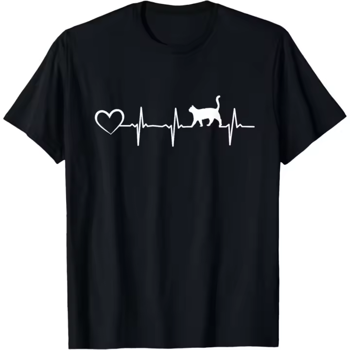 Camiseta de Manga Corta, 100% Algodón, Ropa Unisex para Hombres y Mujeres en 5 Tallas, Camiseta Negra, Cuello redondo con estampado. - 1