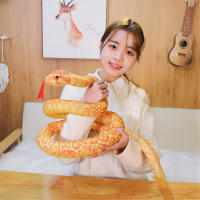 Juguete De Peluche Grande Serpiente Python Simulada 110/160CM Cojín Peluche Cobra Boa Regalo Para Niños Decoración Del Hogar Material Coton PP Unisex - details 7