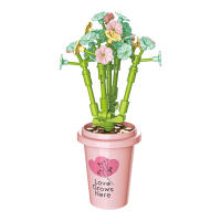 DIY MOC Vaso De Plantas Potted Vaso De Suculentas Y Cactus Gypsophila Montaña Loto Decoración De Bloques De Construcción Modelo Kit De Bloques De Plástico ABS Para Jóvenes Y Adultos - details 6