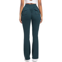 SSITO Mallas de gimnasio de pierna Ancha para Mujer, Mallas de Yoga de Alta elasticidad, sensación desnuda, ropa de trabajo de compresión para Fitness con bolsillos, pantalones de Yoga de pierna - details 15