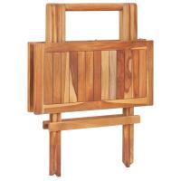 vidaXL Mesa plegable de bistró de madera maciza de teca 60x60x65 cm - details 3