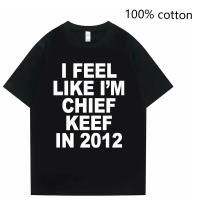Camiseta Gráfica I Feel like I'm Chief Keef En 2012 Para Hombre Y Mujer Estilo Rap Meme Verano Cuello Redondo Manga Larga Algodón Oversize - details 0