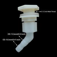 2Pcs Conector De Tanque De Agua Para Ganadería Plástico Barbado Unión De Pagoda Juego De Salida E Inlet Para Pollos Conejos Y Otros Animales Domésticos - details 8