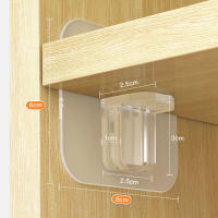 Soportes De Estante Adhesivos 4/10pcs Clip De Soporte Para Armario Y Armario Ecológicos Resistentes Montados En La Pared Plásticos PP - details 4