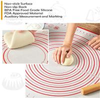 Mantel De Silicona Para Hornear De Tamaño Oversize 80/70/60cm Paño De Amasar Y Rolar Para Pastelería Antideslizante No Adhiere Para Pizza Y Crepes - details 2
