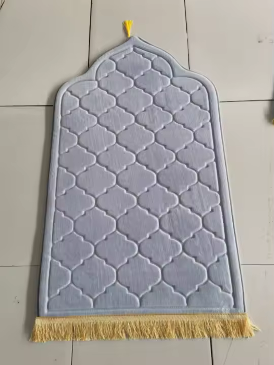Carpetas De Oración De Flannel Para Musulmanes En Ramadán Carpeta De Piso Para Adoración Y Adorar Antideslizante Suave Y Gruesa Para Viajes Y Uso Doméstico - 1