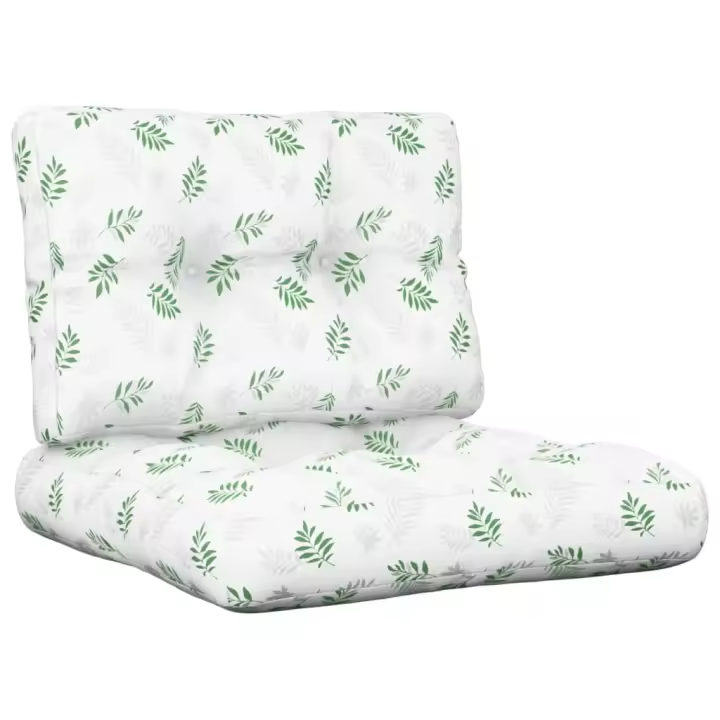 vidaXL Cojines para palés 2 piezas tela 50 x 50 x 12 cm Color Negro y blanco,  Verde y rosa,  Blanco y verde y mas Cojín Decorativo de Asiento Cojines de muebles de salon - 1