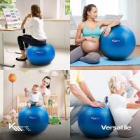 Arebos Pelota de Entrenamiento Km-fit - Pilates, Yoga, Gimnasia - 55/65/75 Cm - Negro/Azul/Gris/Rosa - details 18