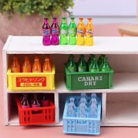 Juego De Miniatura De Casa De Muñecas 1:12 Con Botellas De Bebida Y Caja De Almacenamiento Decoración De Escena De Vida Para Muñecas - details 0