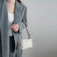 Bolso De Hombro Para Mujer Con Diseño De Nicho Y Cierre De Cremallera Retro De Cuero PU Bolso De Mano Con Compartimento Interior Estilo Baguette - details 4
