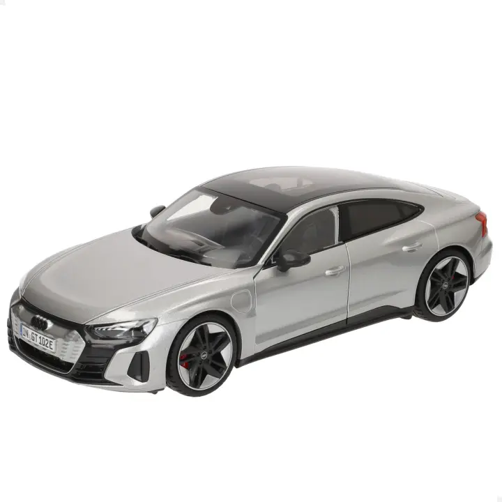 Burago - Maqueta Coche deportivo escala 1:18, material die-cast metal premium, puertas apertura manual, interior detallado, color gris mate, ideal para coleccionistas, coches de colección, deportivos para coleccionar - 1