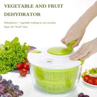 Ensaladera De Frutas Con Secador De Manivela Manual Accesorios De Cocina Ensaladera De Verduras Secadora Centrifuga Alimentos Deshidratadores Cesta De Frutas - details 2