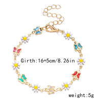 Pulsera De Daisy Floral Dulce Moda Minimalista Aestética Encanto Flor Para Mujer Joyería De Boda Fiesta Regalo - details 0
