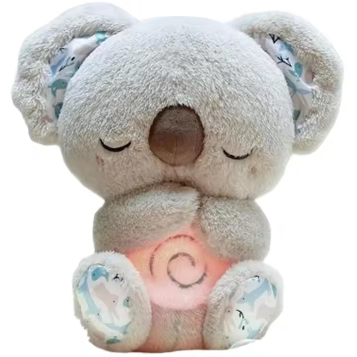 Peluche de koala para aliviar la ansiedad, con movimiento de respiración y música. - 1