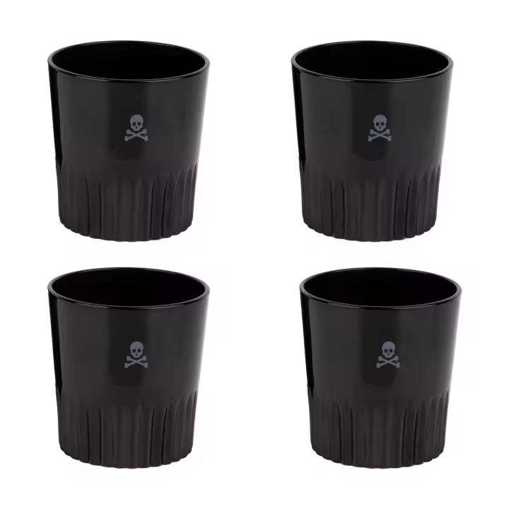 Set de 4 vasos negros para whiskey 345ml Scalpers Home - 1