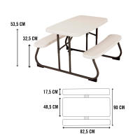 Mesa plegable picnic ultrarresistente infantil Lifetime 82,5 x 90 x 53,5 cm uv100 - details 6