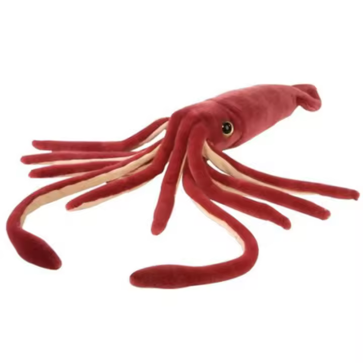 Juguete De Peluche Gigante De Calamares Simulación 75cm Juguetes De Animales Marinos Para Niños Regalos De Navidad Muñeco De Peluche Lindo Y Suave Para Niños Y Niñas - 1