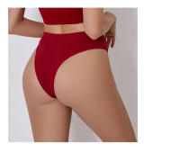 3PCS De Ropa Deportiva Para Mujer Transpirable Súper Suave Sin Costuras Cintura Media Color Sólido Sin Decoración Talla Grande - details 19