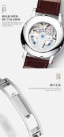 Reloj Mecánico Automático Para Hombre GUANQIN Marca De Lujo Resistente Al Agua Cristal De Zafiro Pulsera De Lujo Con Tourbillon Y Luminosidad - details 6