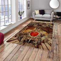 Alfombra De Anime L Y Kira Decoración Cool Regalo Mejor Para Fans De Anime Death Note Alfombra De Horror Estilo Moderno Para El Hogar Material Poliéster Rectangular - details 5
