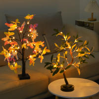 Árbol De Luz LED Para Mesa Con Base Removible Decoración De Camas Para Bodas Fiestas Camping Luz Noturna De Hadas Batería Incluida - details 4