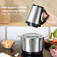 Tratador De Carne Eléctrico En Acero Inoxidable Gran Capacidad 5L Mezclador De Alimentos Para Cocina Utensilios De Cocina Para Bebés - details 6