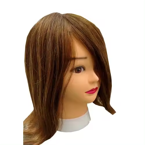 Cabeza Maniquí "Carlota"100% pelo natural (melena: 30 cm -12 pulgadas) de regalo soporte de mesa universal - 1