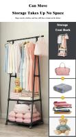 Rack De Ropa De Pie Triangular Con Rodillos Móvil Para Dormitorio Y Sala De Estar Mezclador De Metal Montaje Sencillo - details 0