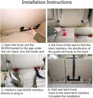 Ganchos de anclaje del pestillo del asiento del coche,  Soporte de montaje de asiento de seguridad para niños Interfaz de cierre de acero para conector de correa ISOFIX - details 3