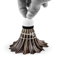 Pelota De Badminton Profesional Hecha De Pluma De Ganso Negra Para Entrenamiento Deporte Material De Cabeza Poliéster Esponjado - details 8
