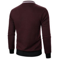 Sudadera Casual Para Hombre Con Cierre De Cremallera Y Collarín De Stand Waffle Para Otoño E Invierno Material Poliéster - details 17