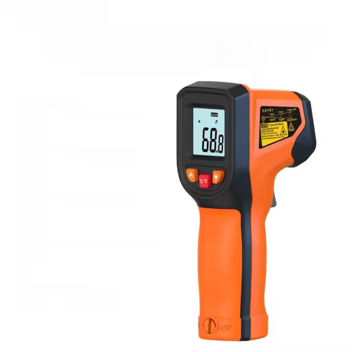 Gancho De Temperatura Infrarroja Handheld Lectura De Temperatura Superficial Con Láser IR Gancho De Temperatura Ajustable Emissivity - 1