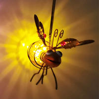 Lámpara De Insectos Voladores Solar Colgante Estatua De Metal Para Jardín Fuente De Luz Exterior Adorno Para Porche Y Jardín - details 1