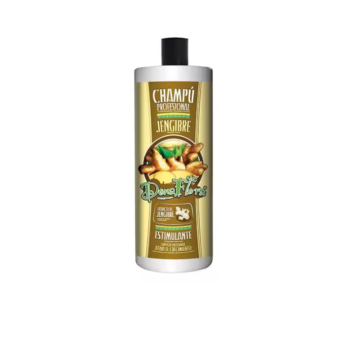CasaSofia- Pack Promocional Dona Flora CHAMPÚ ESTIMULANTE DE JENGIBRE 1000ml, Mascarilla 1000ml. Acción estimulante que ayuda en el crecimiento de la fibra capilar. - 1