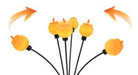 Lámpara de césped solar para exteriores de Halloween, nueva lámpara de calabaza para jardín, hogar, 2024, que se ilumina automáticamente en la oscuridad. - details 7