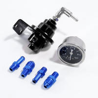Regulador De Presión De Combustible Ajustable Para Coche Accesorios De Vehículos Universal Con Kit De Medidor Azul Rojo Negro - details 5