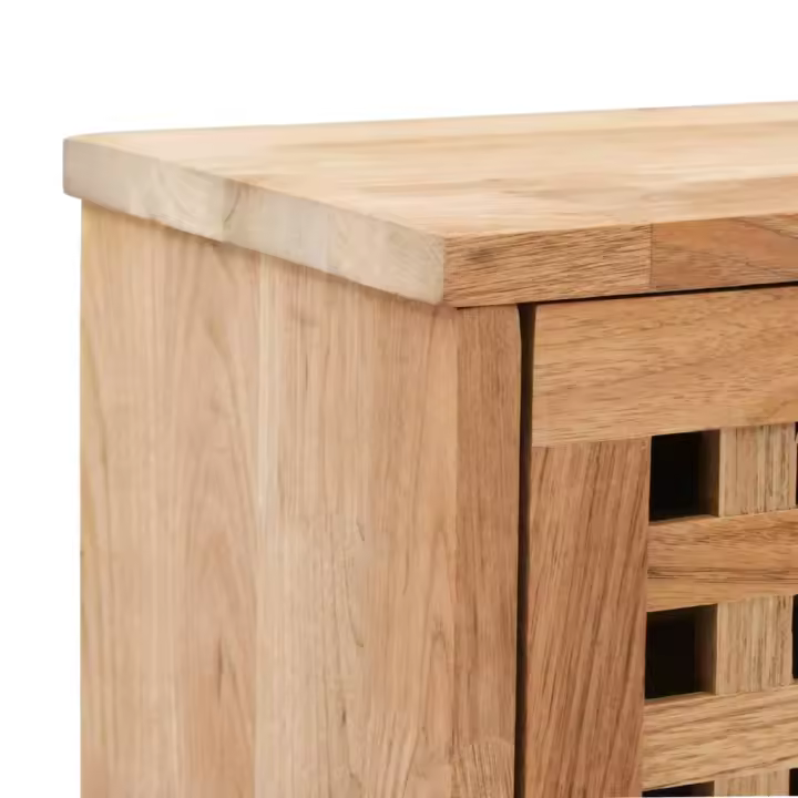 vidaXL Banco zapatero de madera maciza de nogal 94x20x38 cm - 1